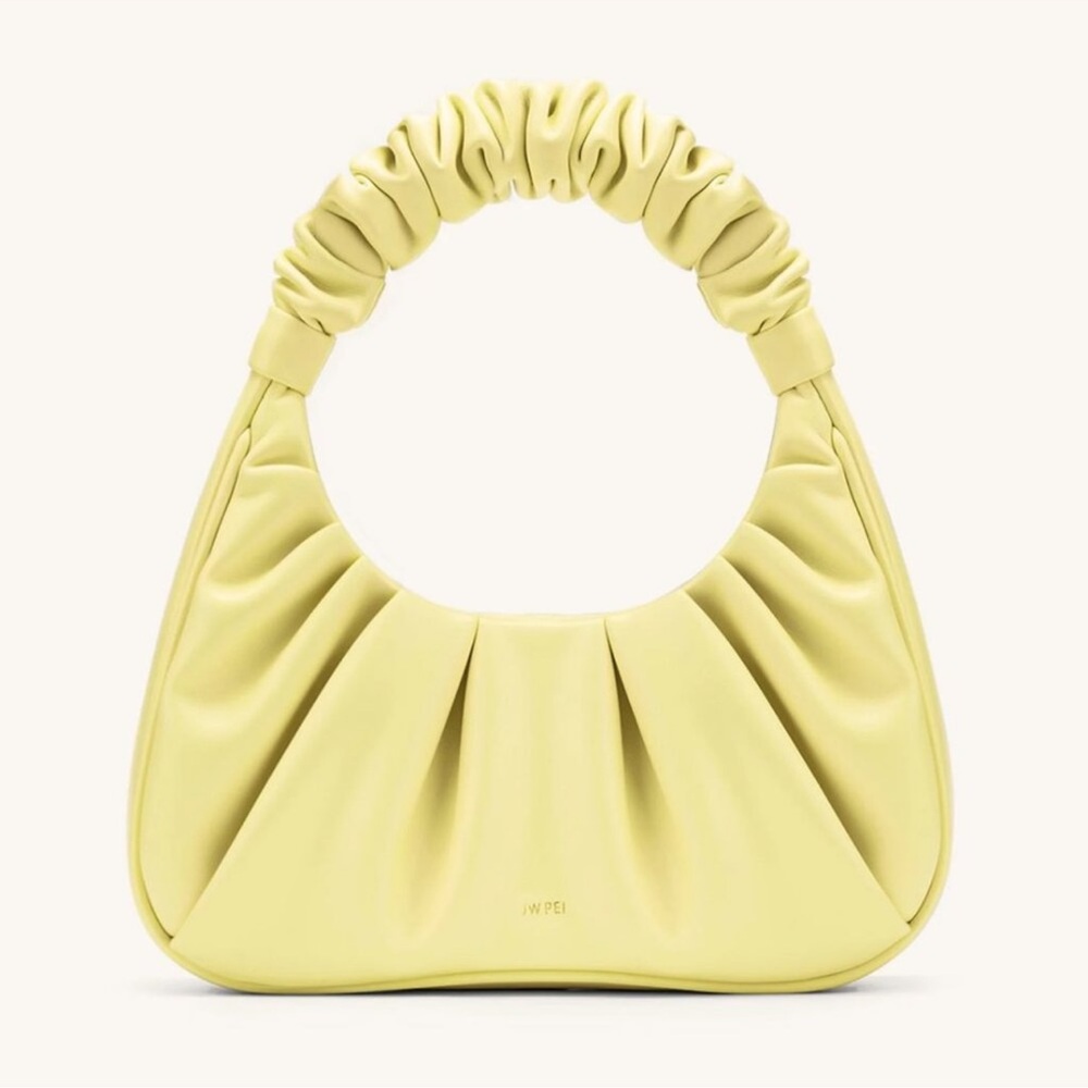 JW PEI | Pale Yellow Gabbi Ruched Hobo Handbag